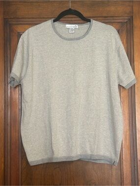 NWT Vintage Munsingwear Gray 100% Cotton Knit Sweater Top XL